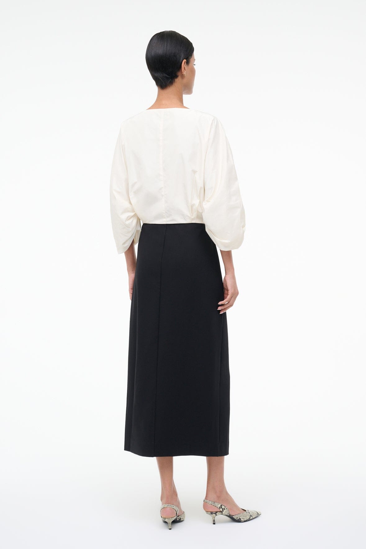 STAUD Sale Orion Dress Ivory Black