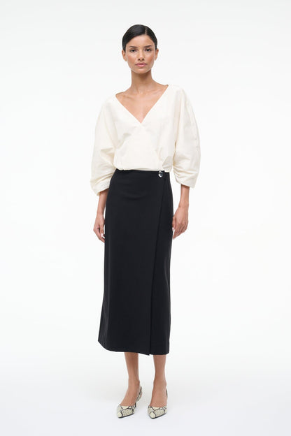 STAUD Sale Orion Dress Ivory Black