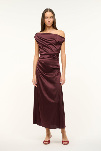 STAUD Clothing Phare Dress Merlot
