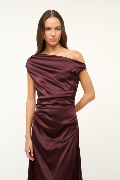 STAUD Clothing Phare Dress Merlot