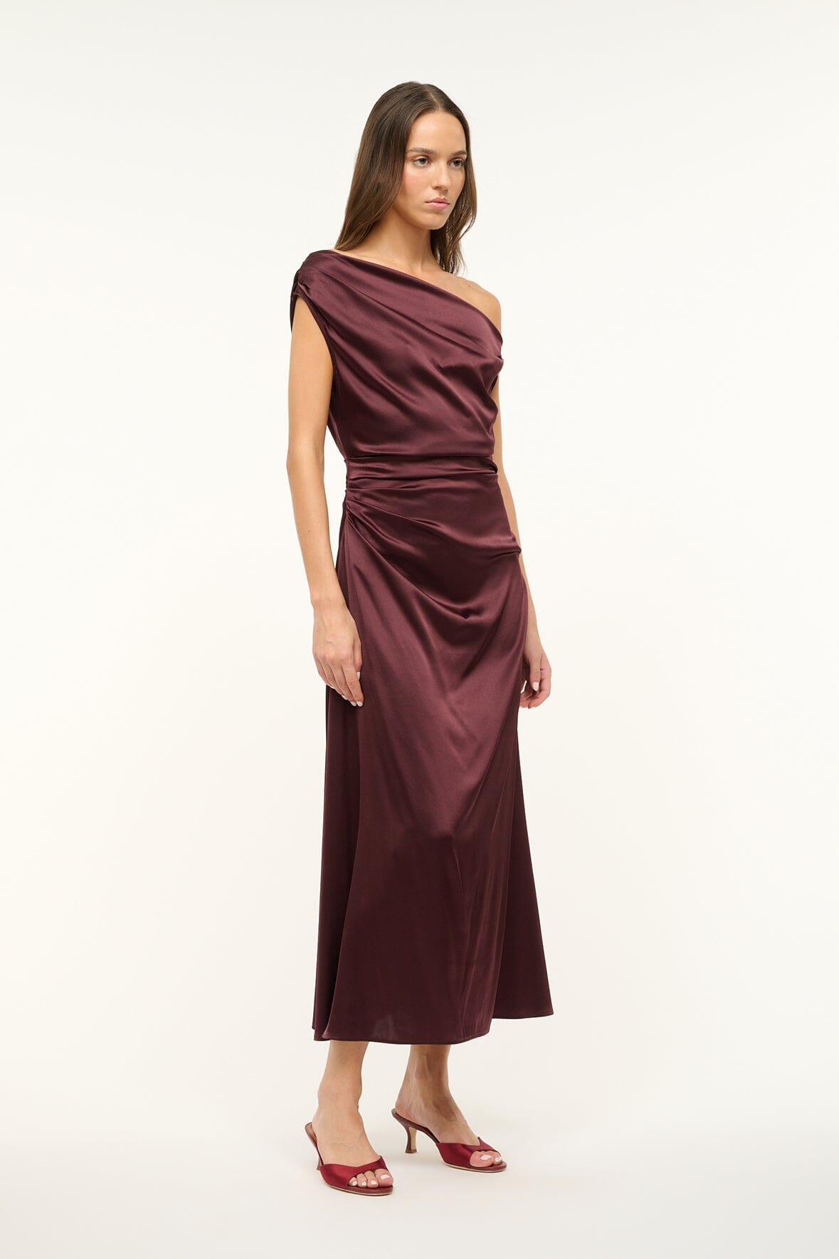 STAUD Clothing Phare Dress Merlot