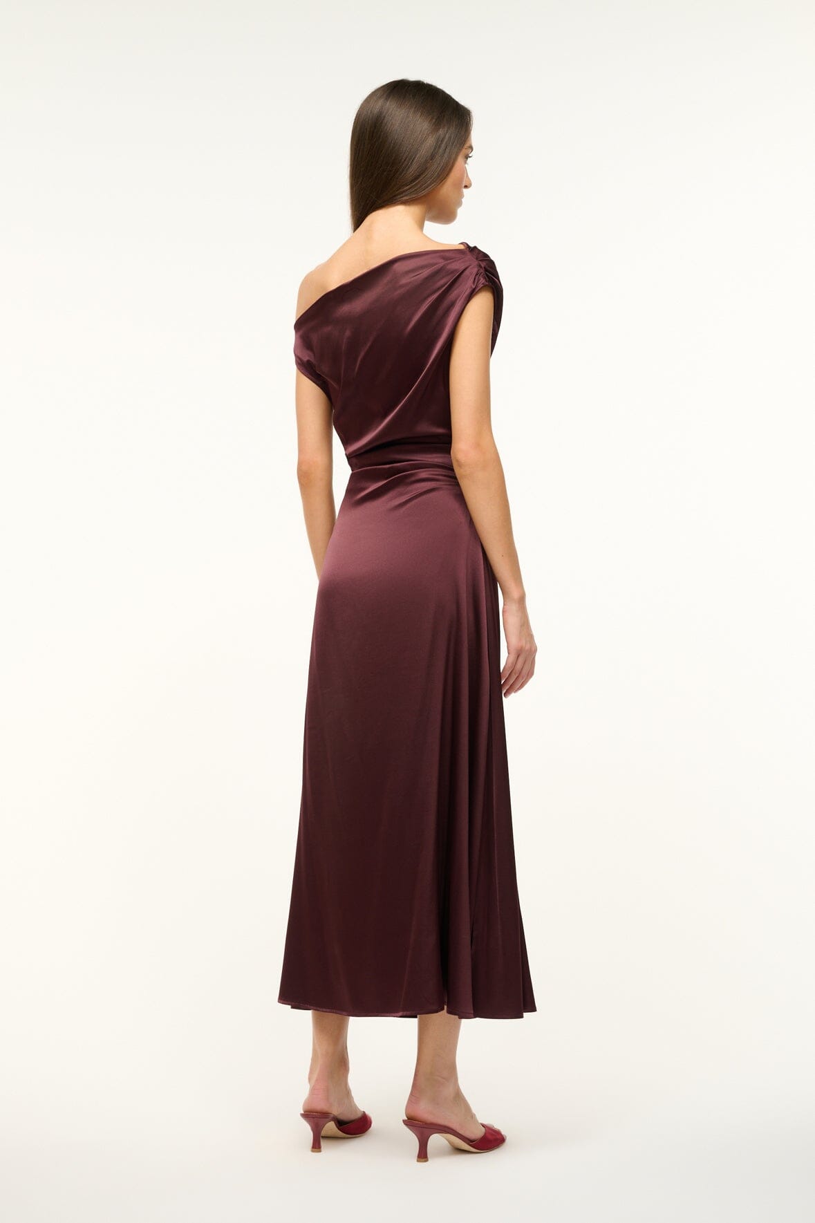 STAUD Clothing Phare Dress Merlot