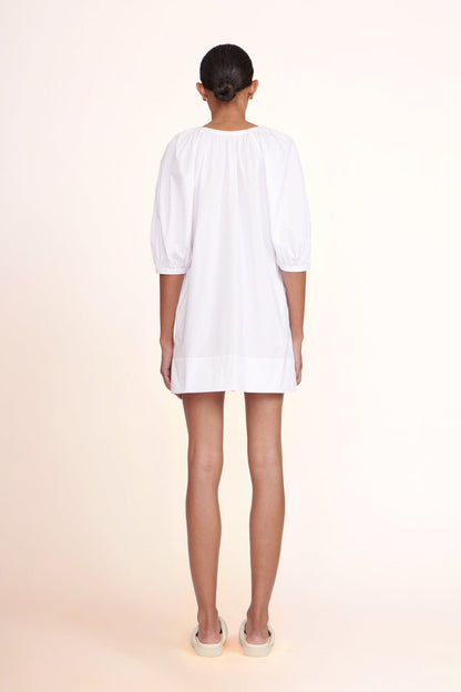 STAUD Clothing Mini Vincent Dress - White