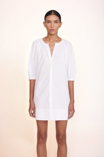 STAUD Clothing Mini Vincent Dress - White