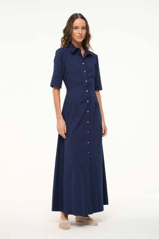 STAUD Clothing Joan Maxi Dress Navy