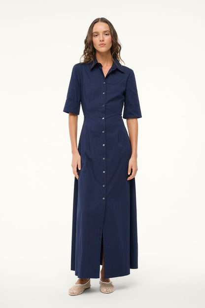 STAUD Clothing Joan Maxi Dress Navy