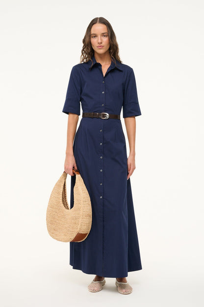 STAUD Clothing Joan Maxi Dress Navy