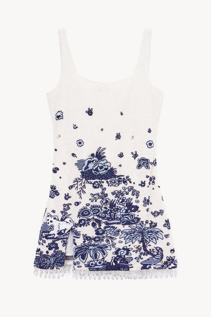 STAUD Clothing Le Sable Dress Blue Toile