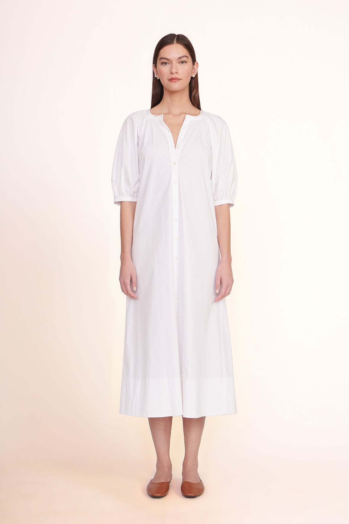 STAUD Clothing Vincent Dress - White