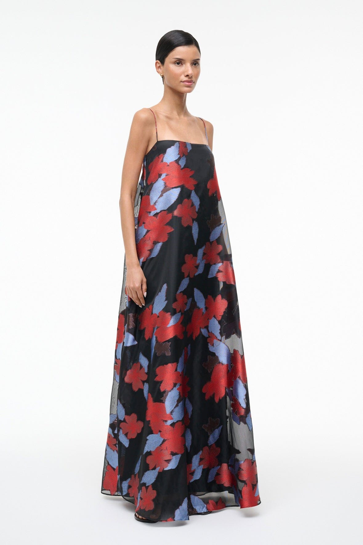STAUD Sale Delfina Dress Night Garden
