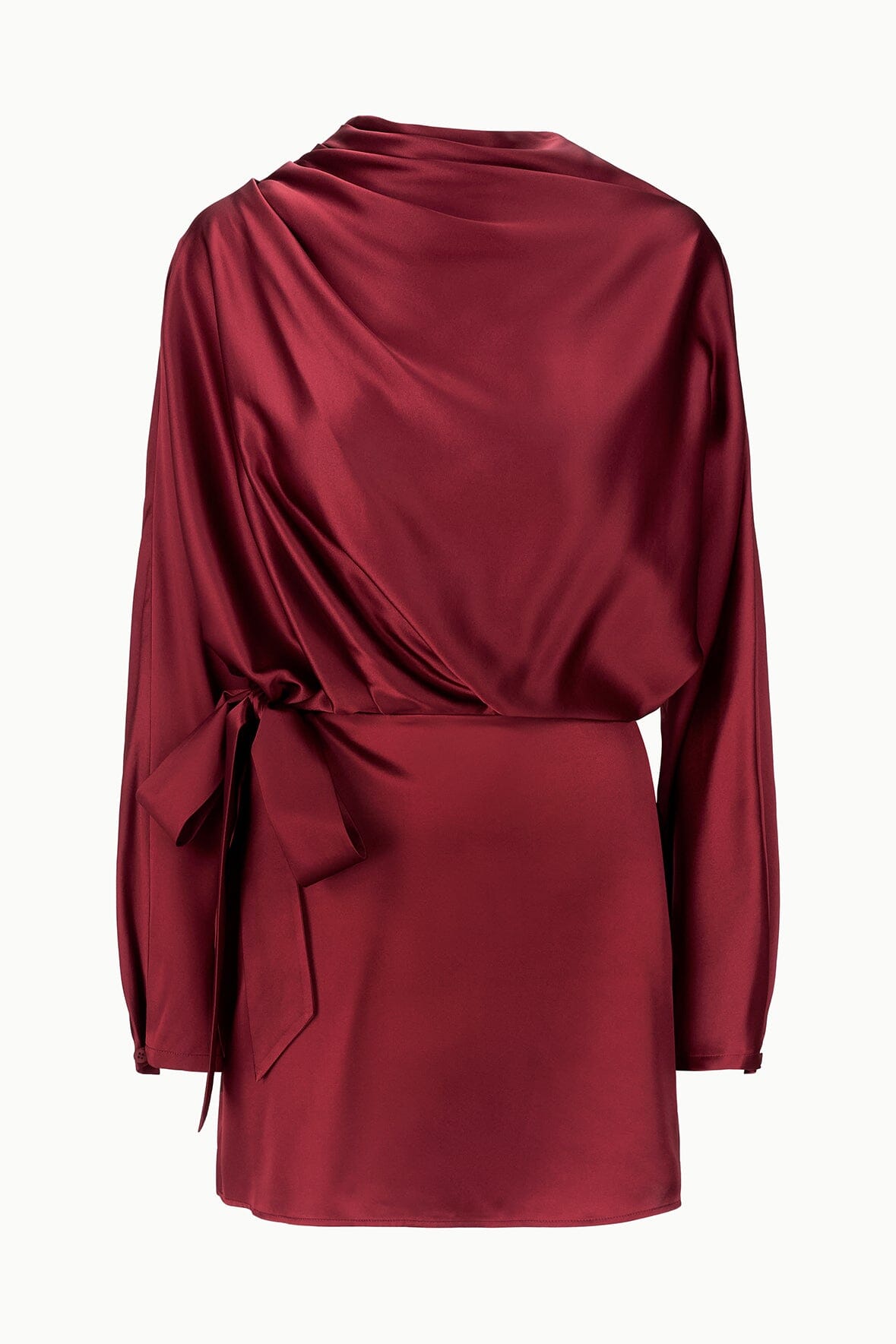 STAUD Sale Phoebe Silk Mini Dress Sangria