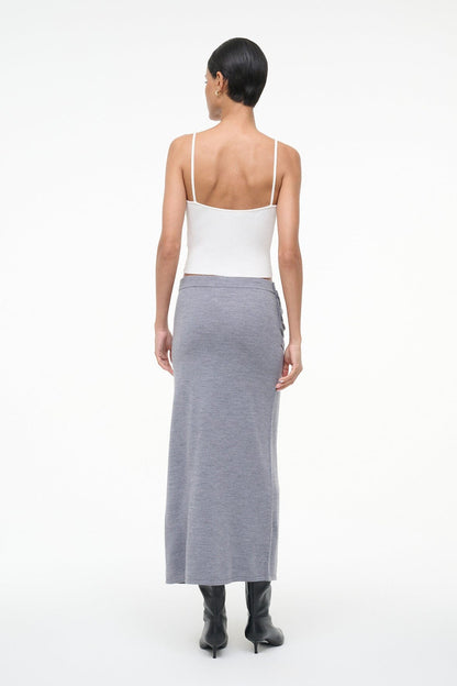 STAUD Sale Wilma Skirt Heather Grey