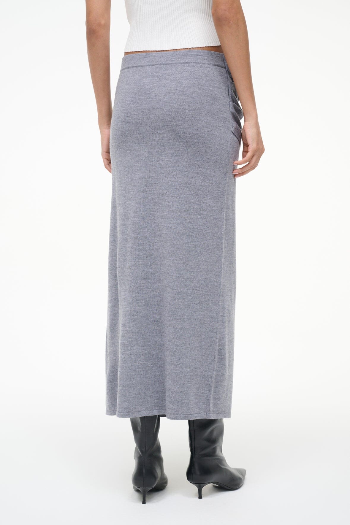 STAUD Sale Wilma Skirt Heather Grey