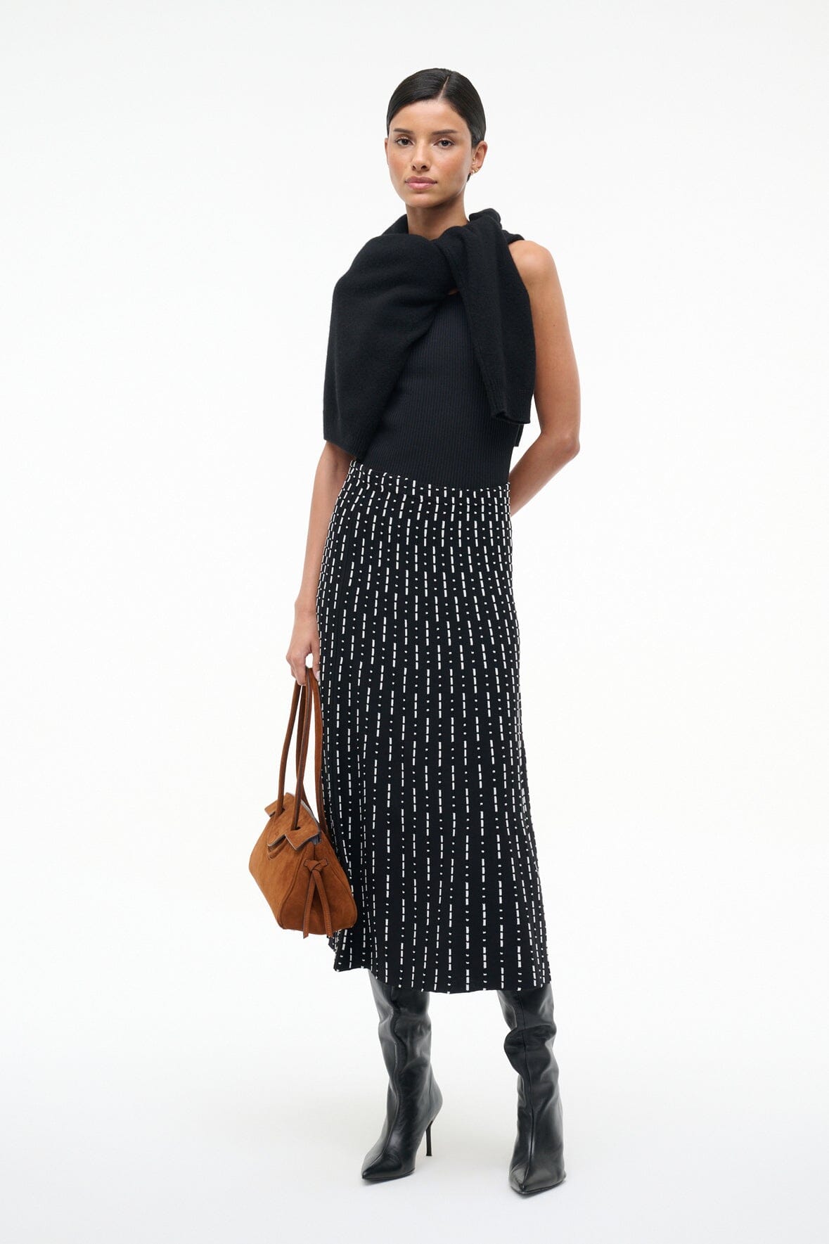 STAUD Sale Lena Skirt Black Geo