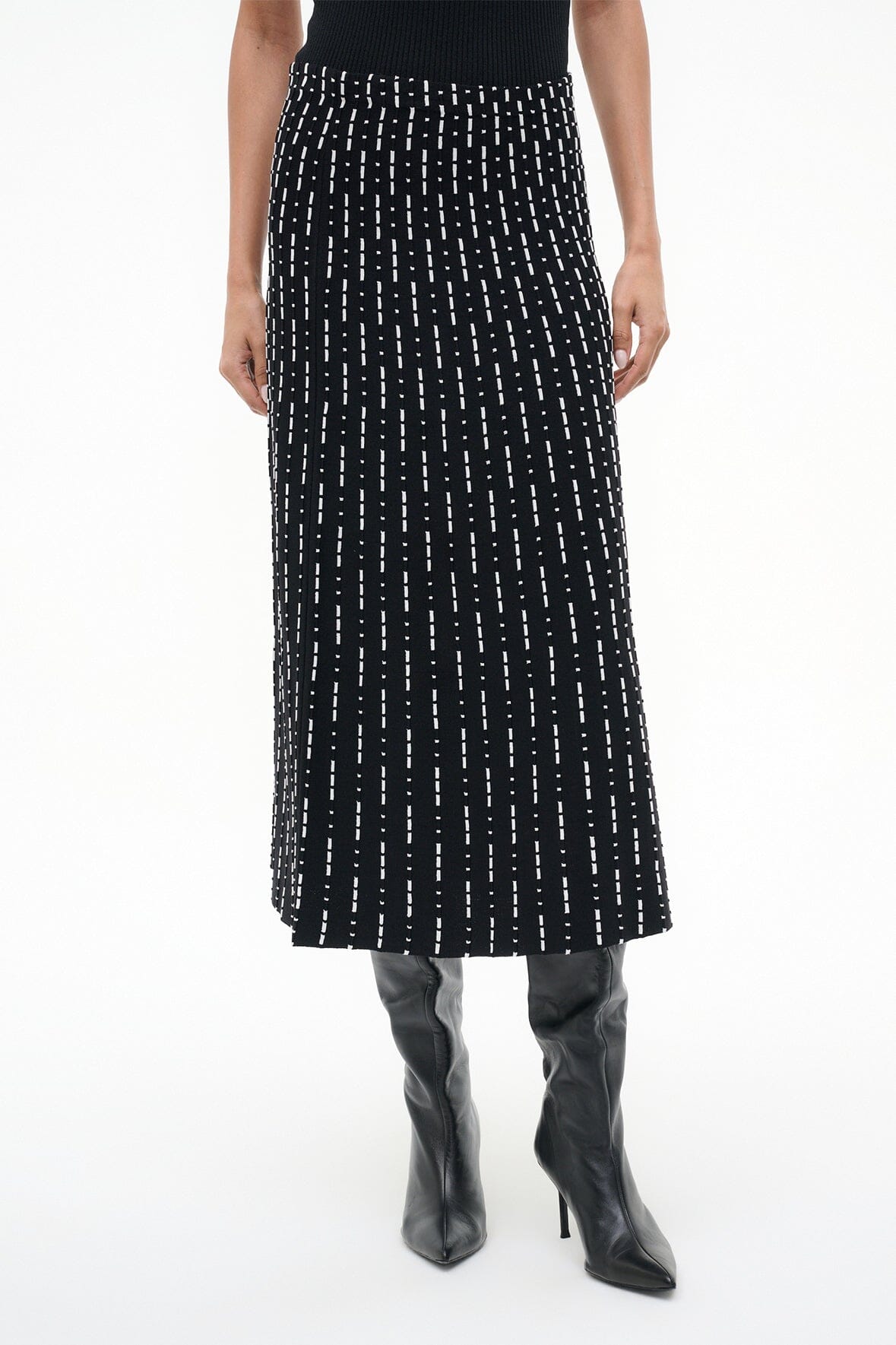 STAUD Sale Lena Skirt Black Geo