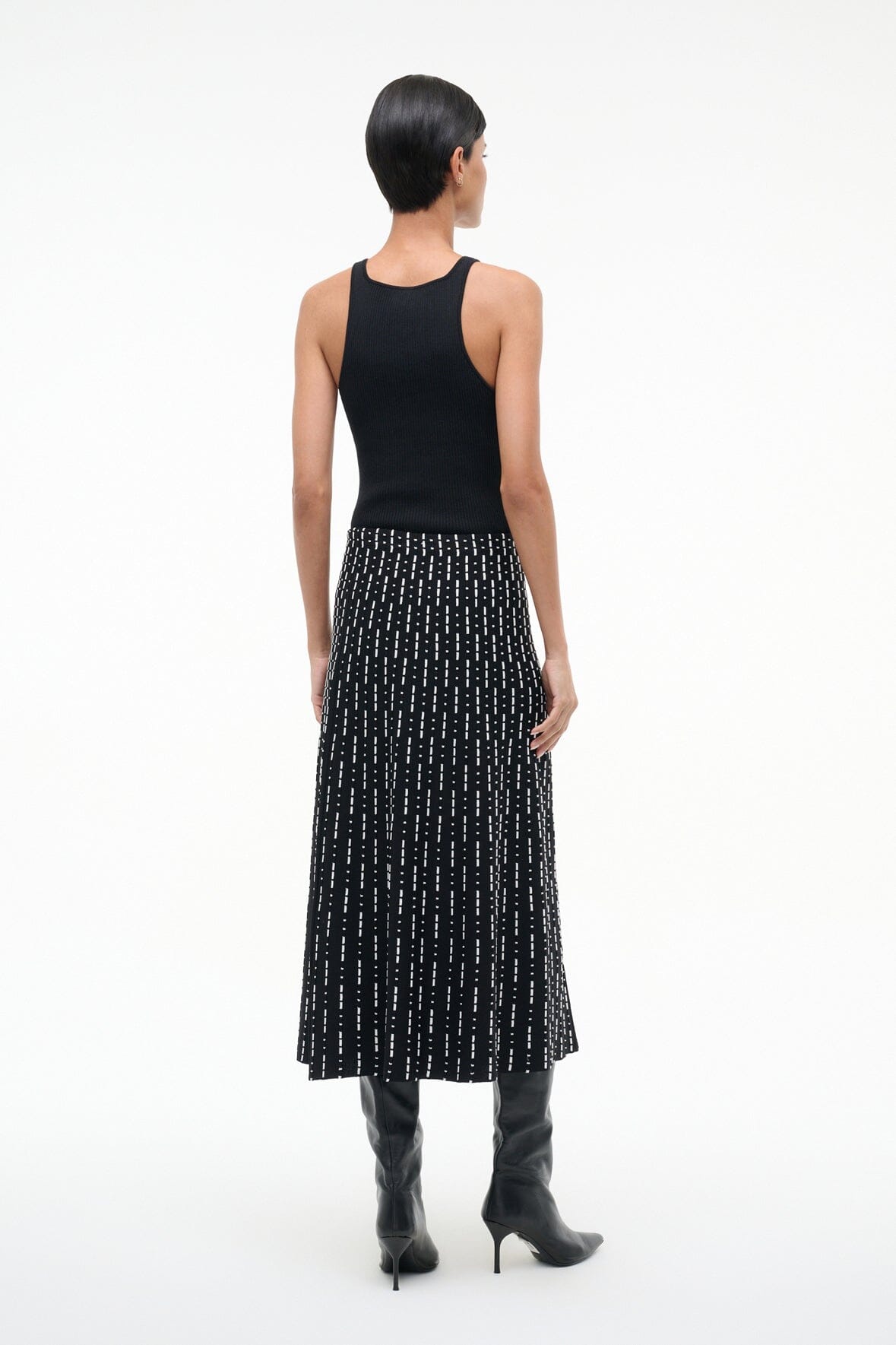 STAUD Sale Lena Skirt Black Geo