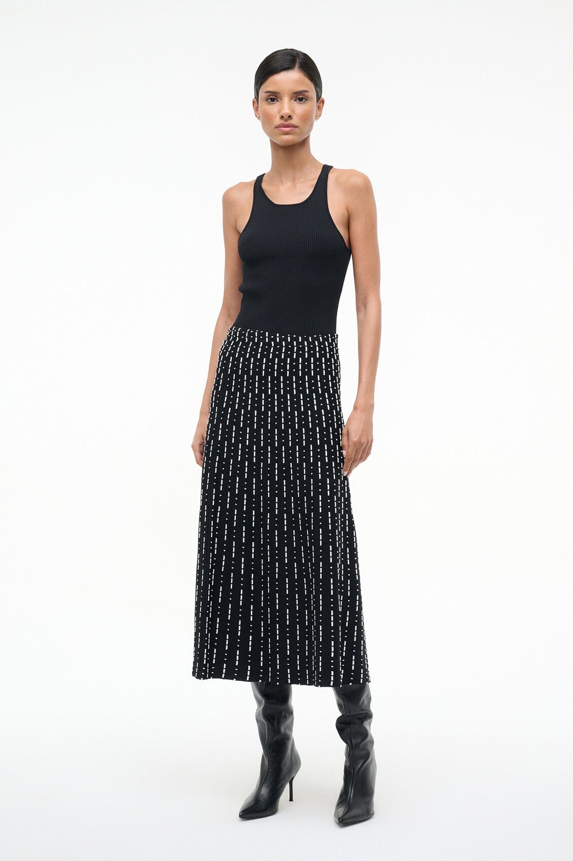 STAUD Sale Lena Skirt Black Geo