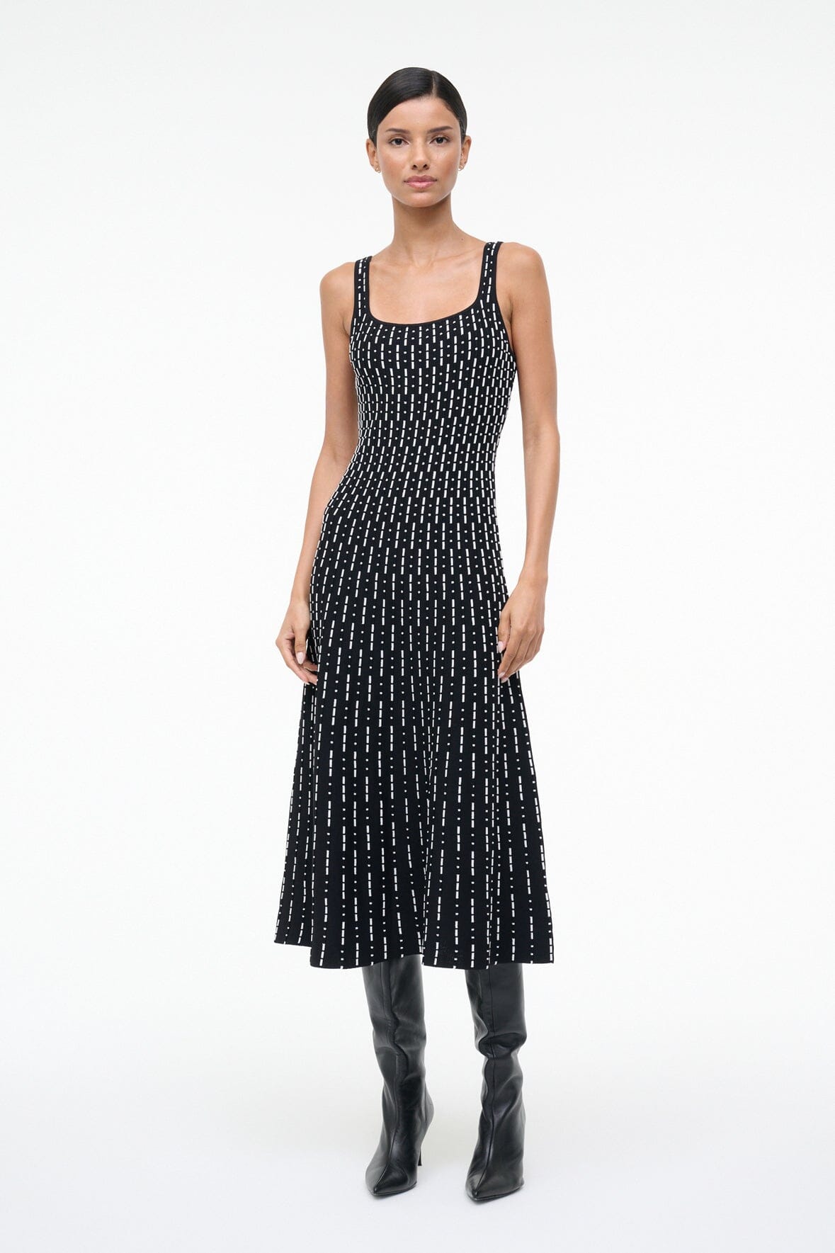 STAUD Sale Ellison Dress Black Geo