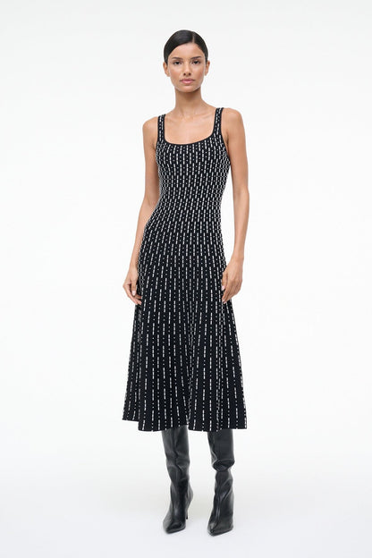 STAUD Sale Ellison Dress Black Geo