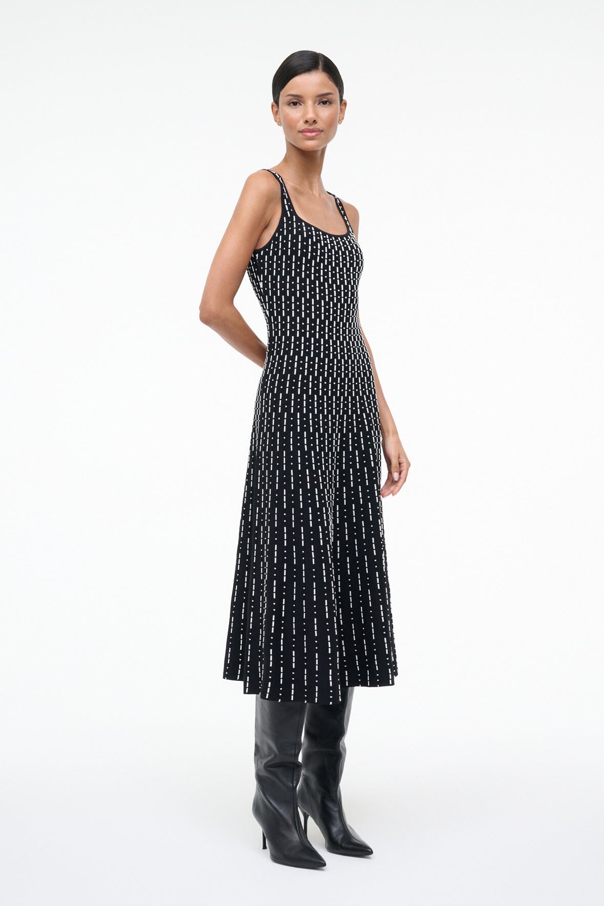 STAUD Sale Ellison Dress Black Geo