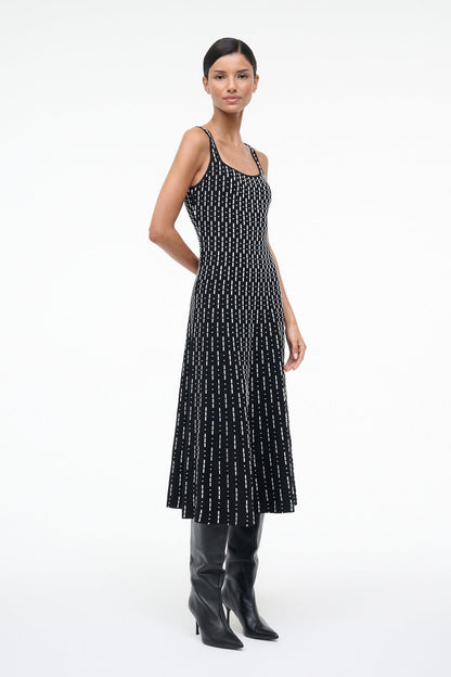 STAUD Sale Ellison Dress Black Geo
