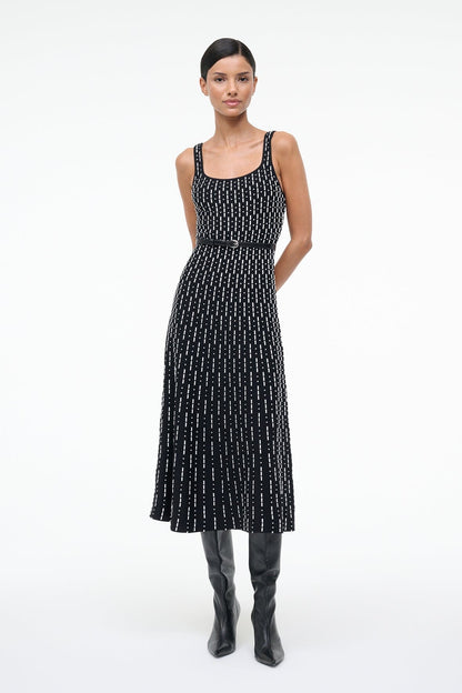 STAUD Sale Ellison Dress Black Geo
