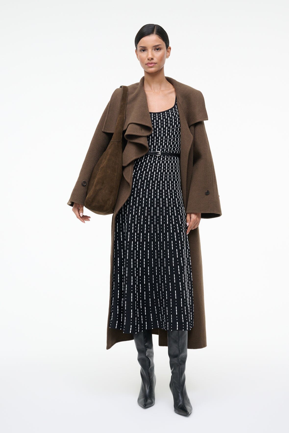 STAUD Sale Ellison Dress Black Geo