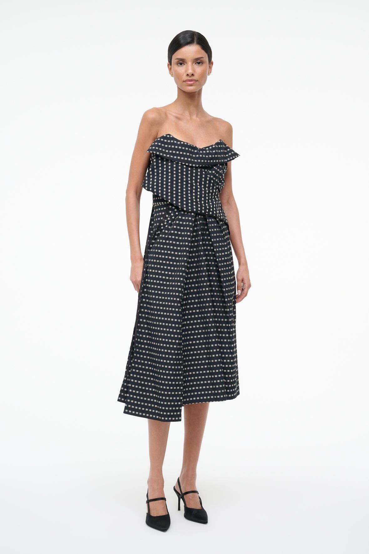 STAUD Sale Alessia Dress Black Geo