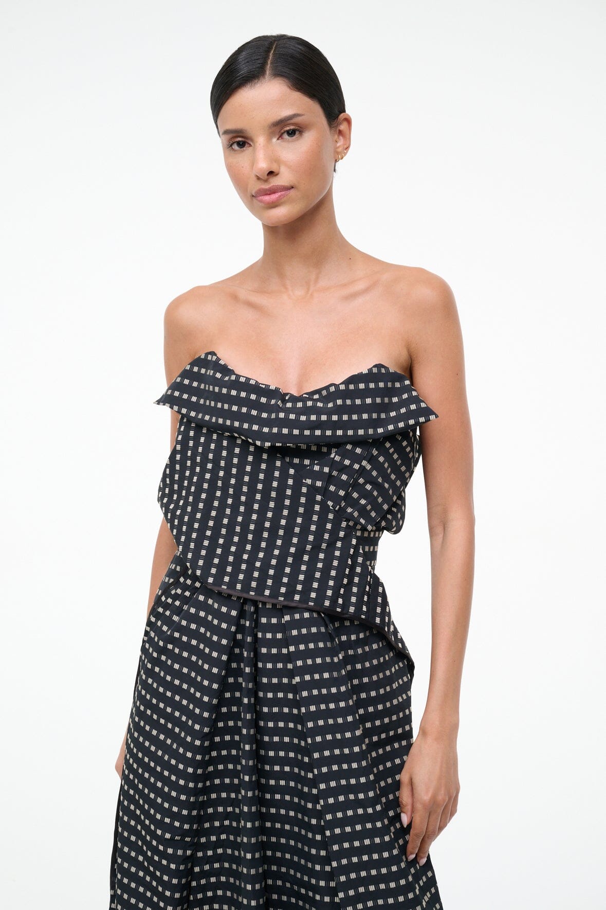 STAUD Sale Alessia Dress Black Geo