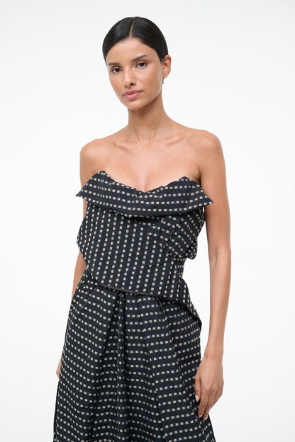 STAUD Sale Alessia Dress Black Geo
