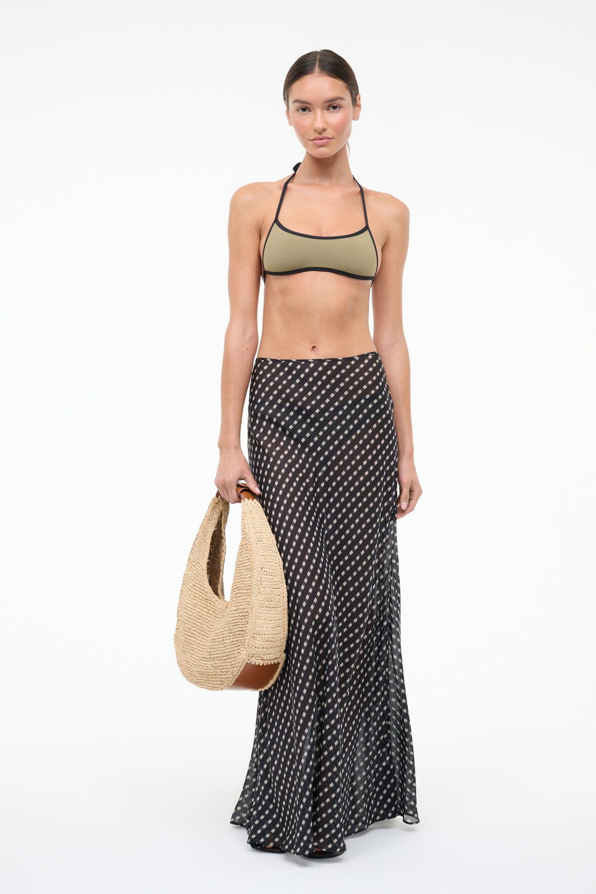 STAUD Sale Velma Skirt Black Geo