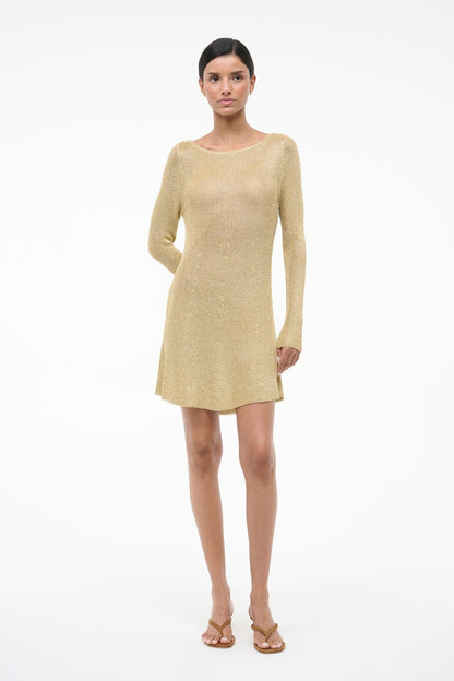 STAUD Sale Nikitta Mini Dress Gold