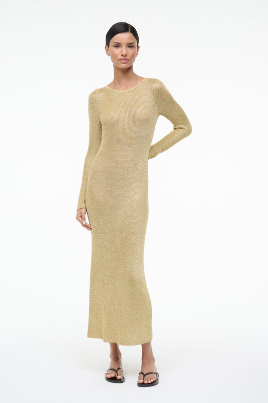 STAUD Sale Nikitta Dress Gold
