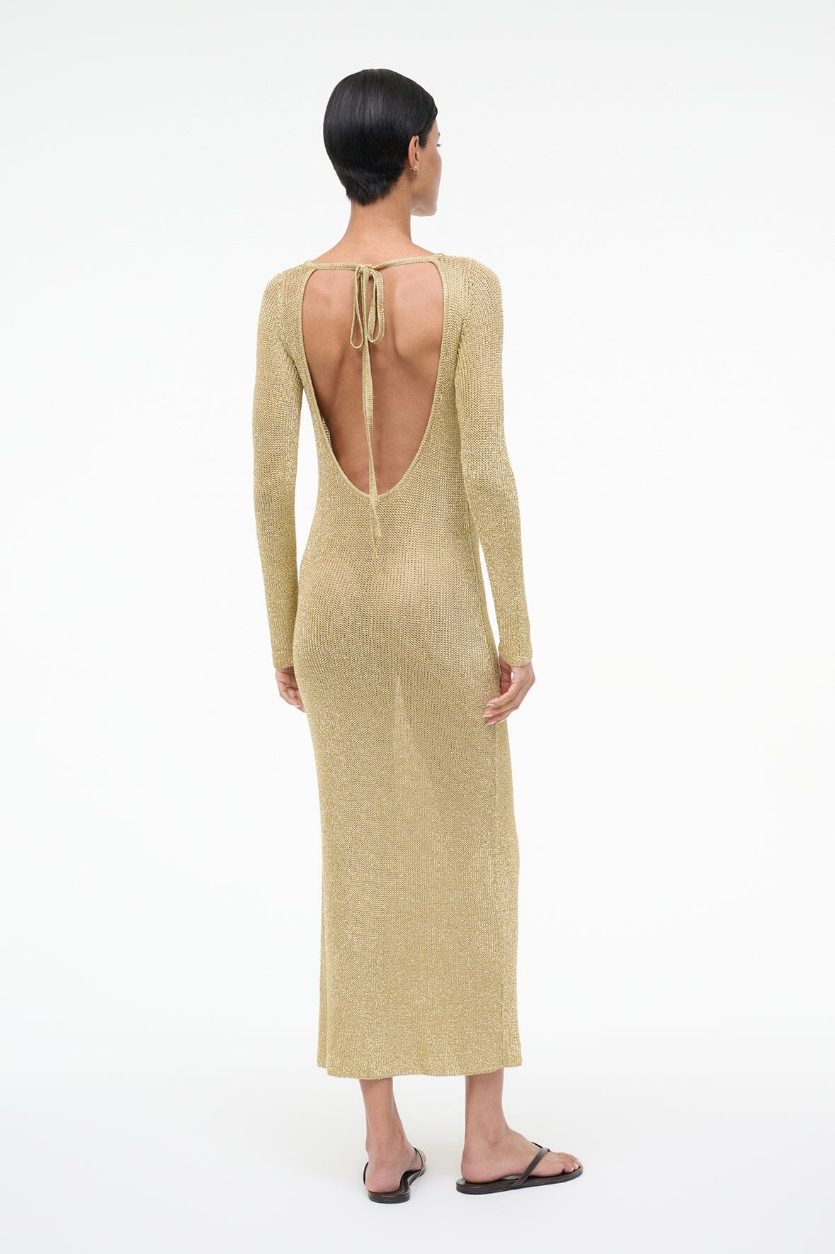 STAUD Sale Nikitta Dress Gold