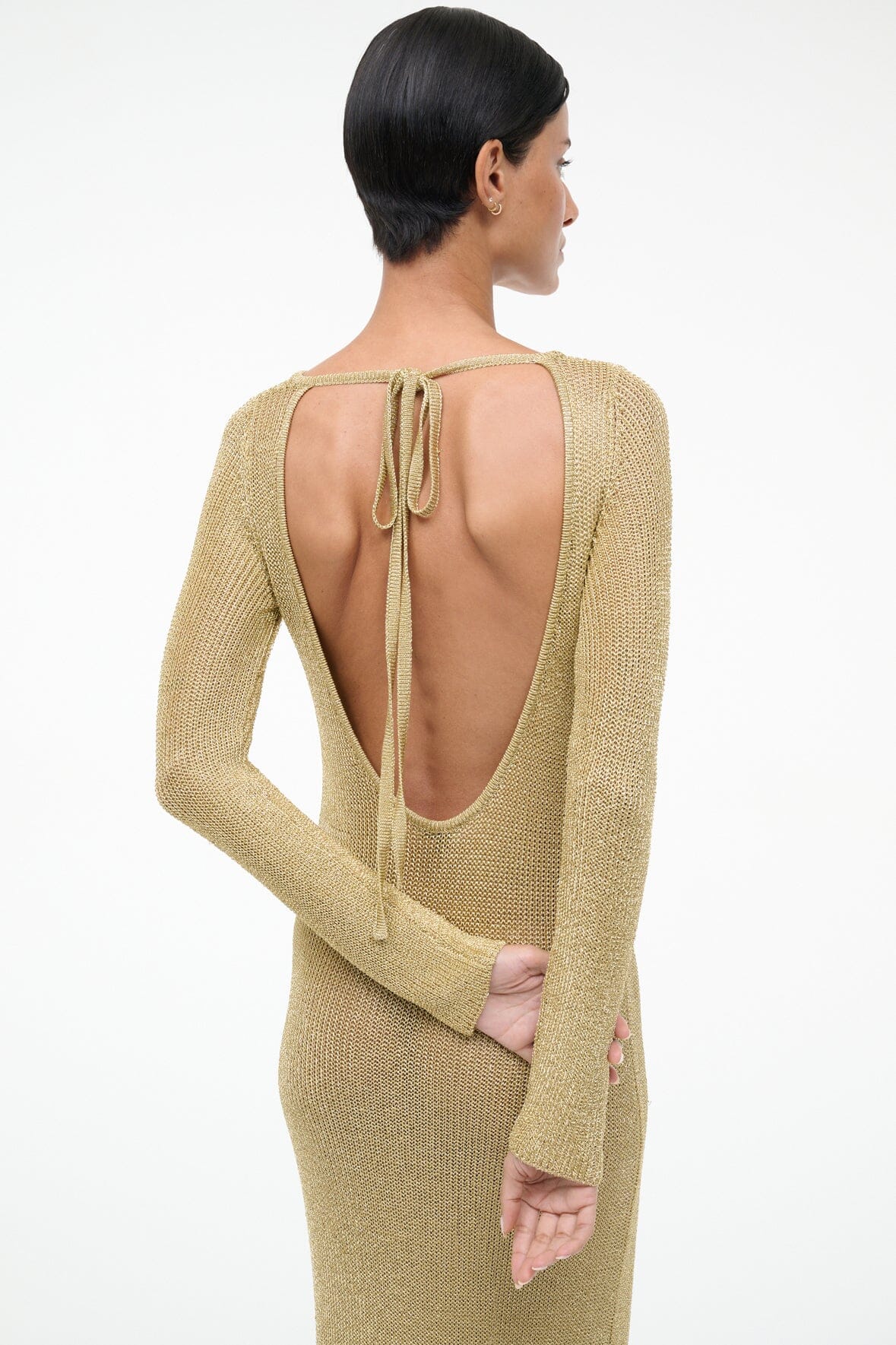 STAUD Sale Nikitta Dress Gold