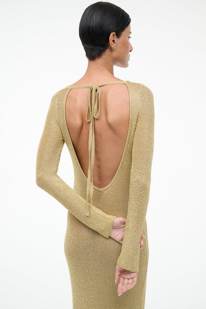STAUD Sale Nikitta Dress Gold