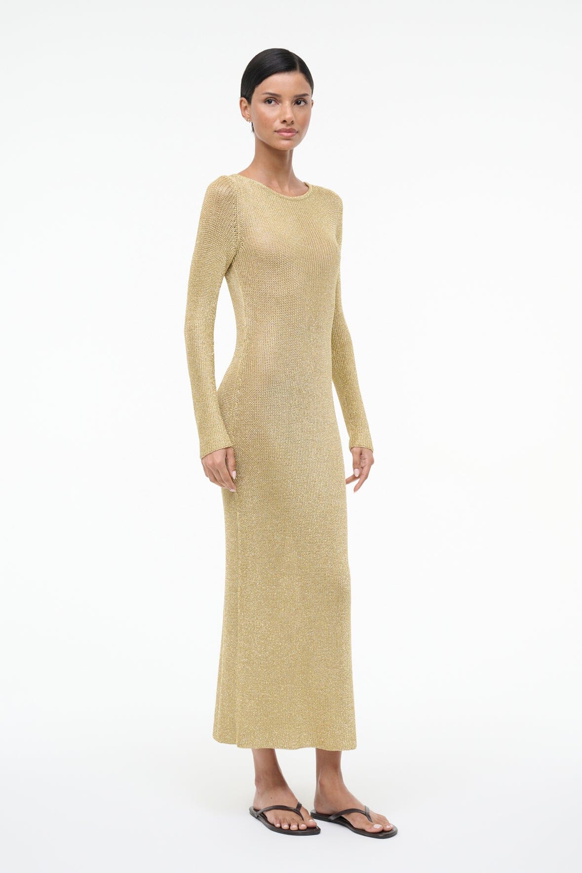 STAUD Sale Nikitta Dress Gold