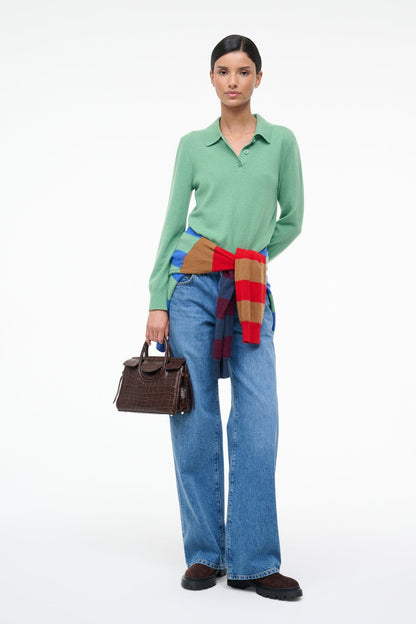 STAUD Sale Gemma Cashmere Sweater Leaf