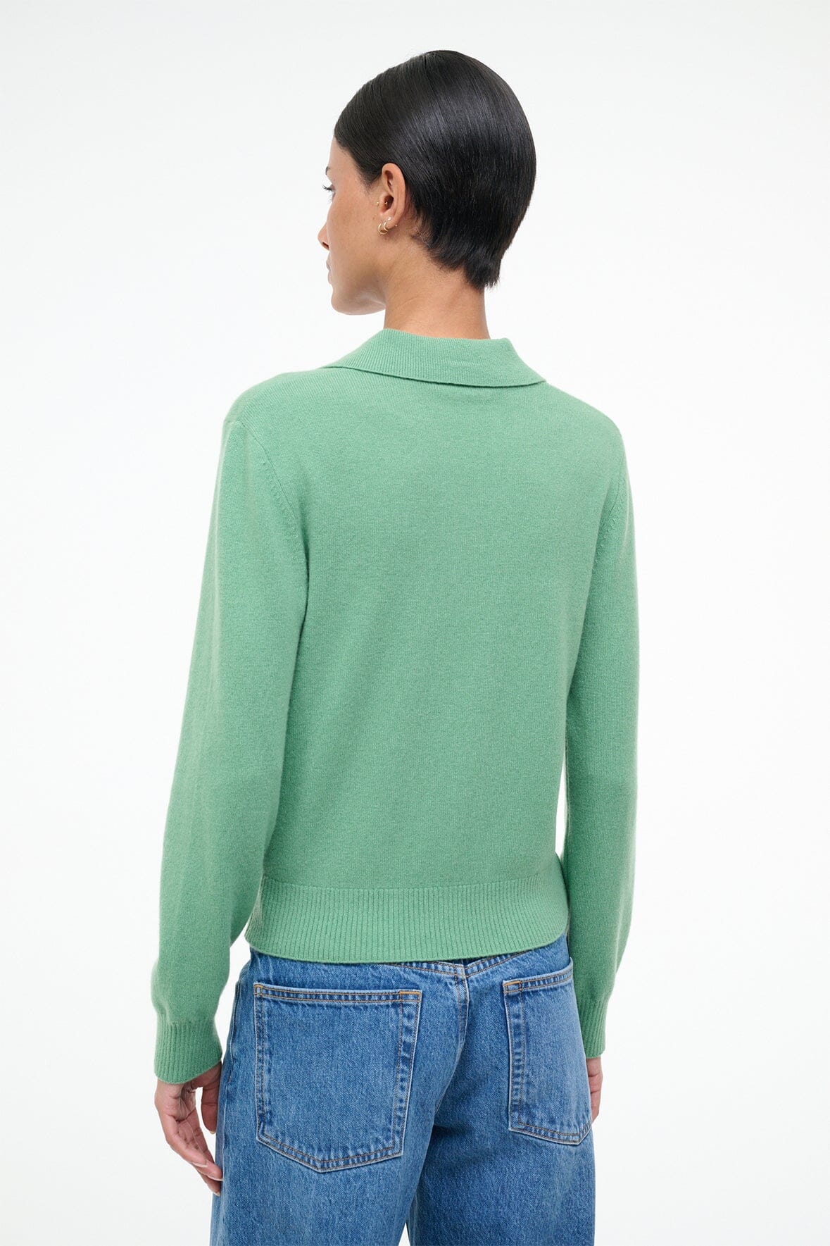 STAUD Sale Gemma Cashmere Sweater Leaf