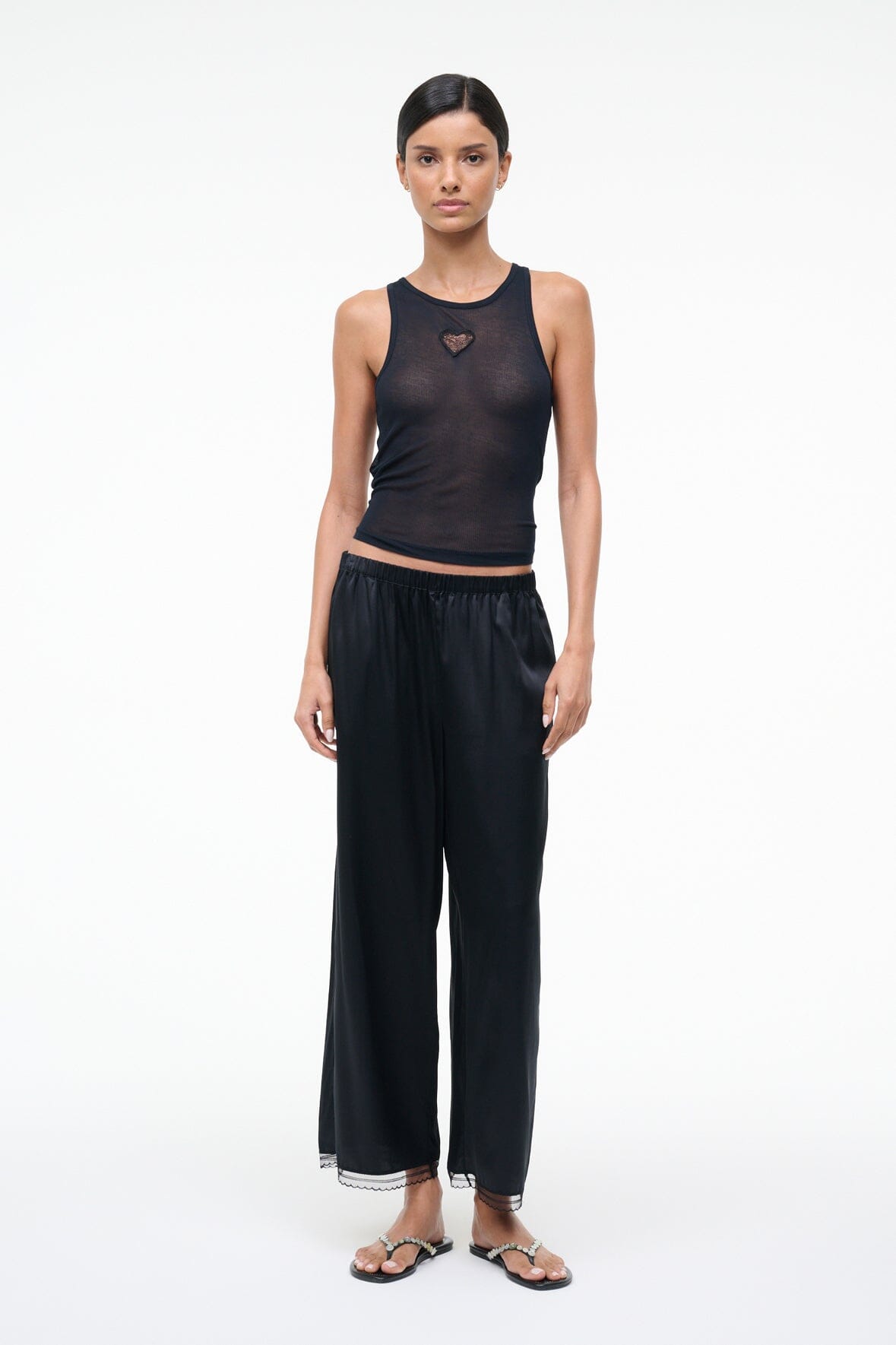 STAUD Sale Kirby Silk Pant Black