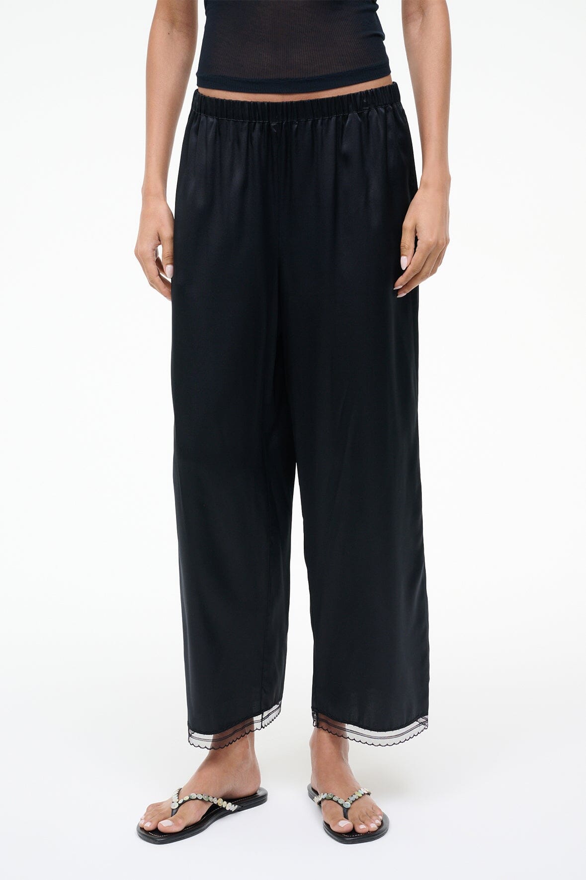 STAUD Sale Kirby Silk Pant Black
