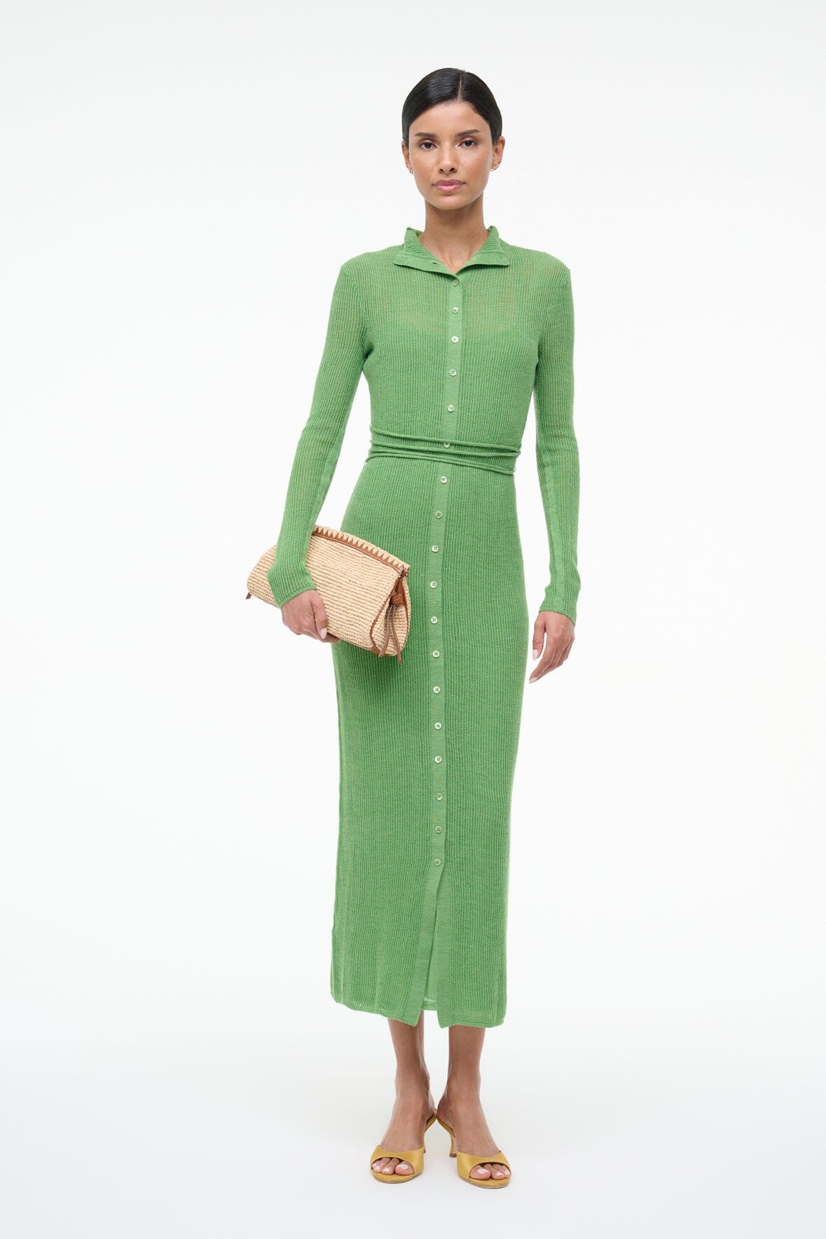 STAUD Sale Marianne Dress Leaf