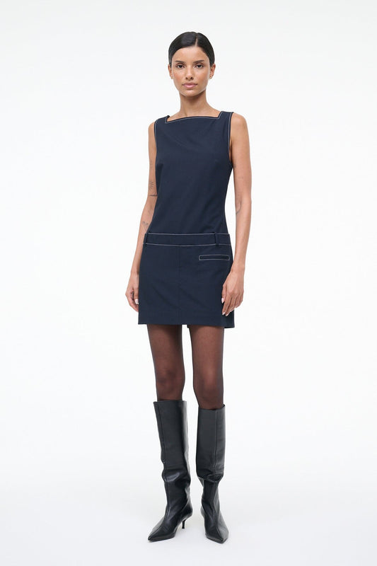 STAUD Sale Skyla Dress Navy
