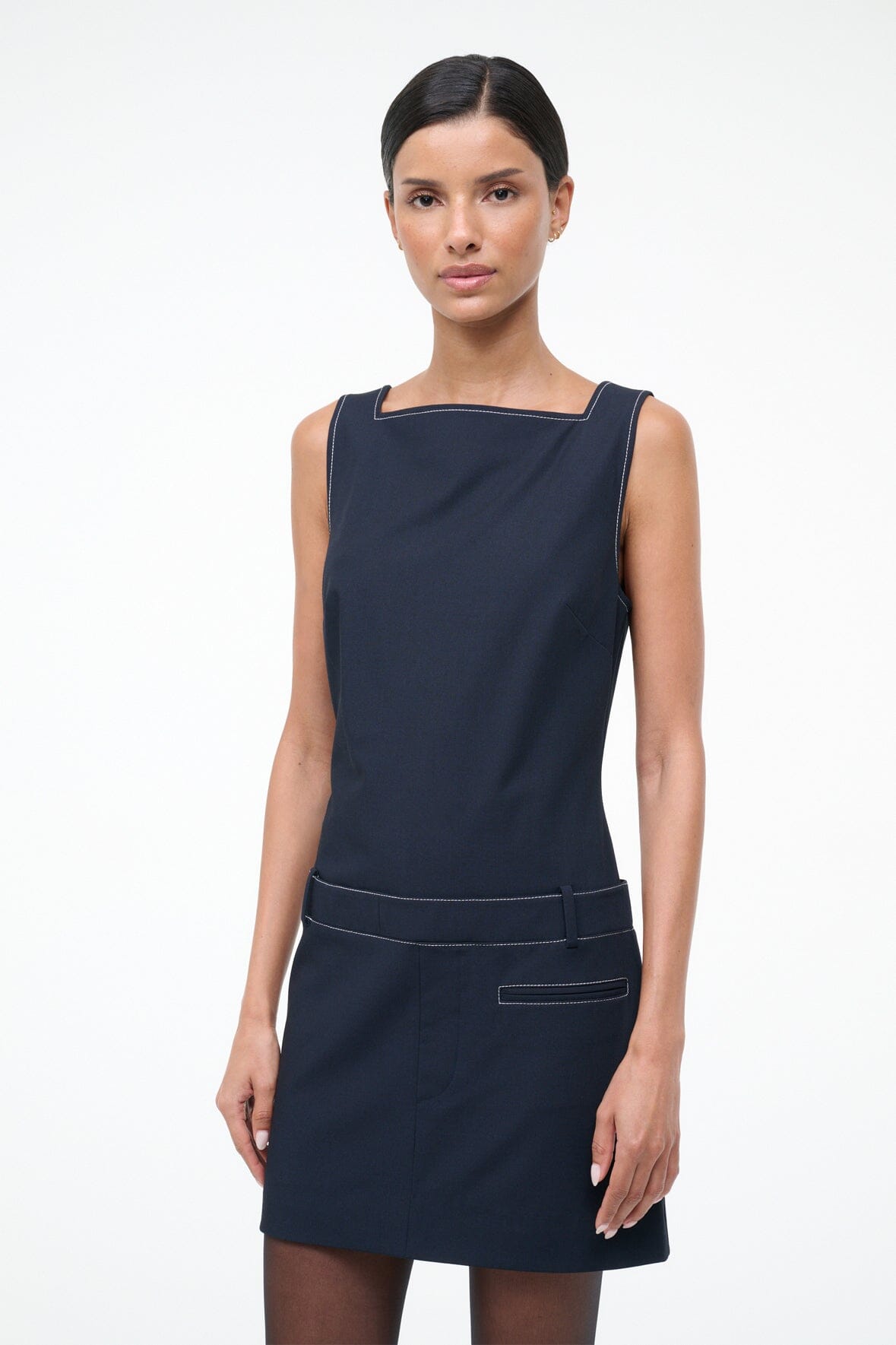 STAUD Sale Skyla Dress Navy