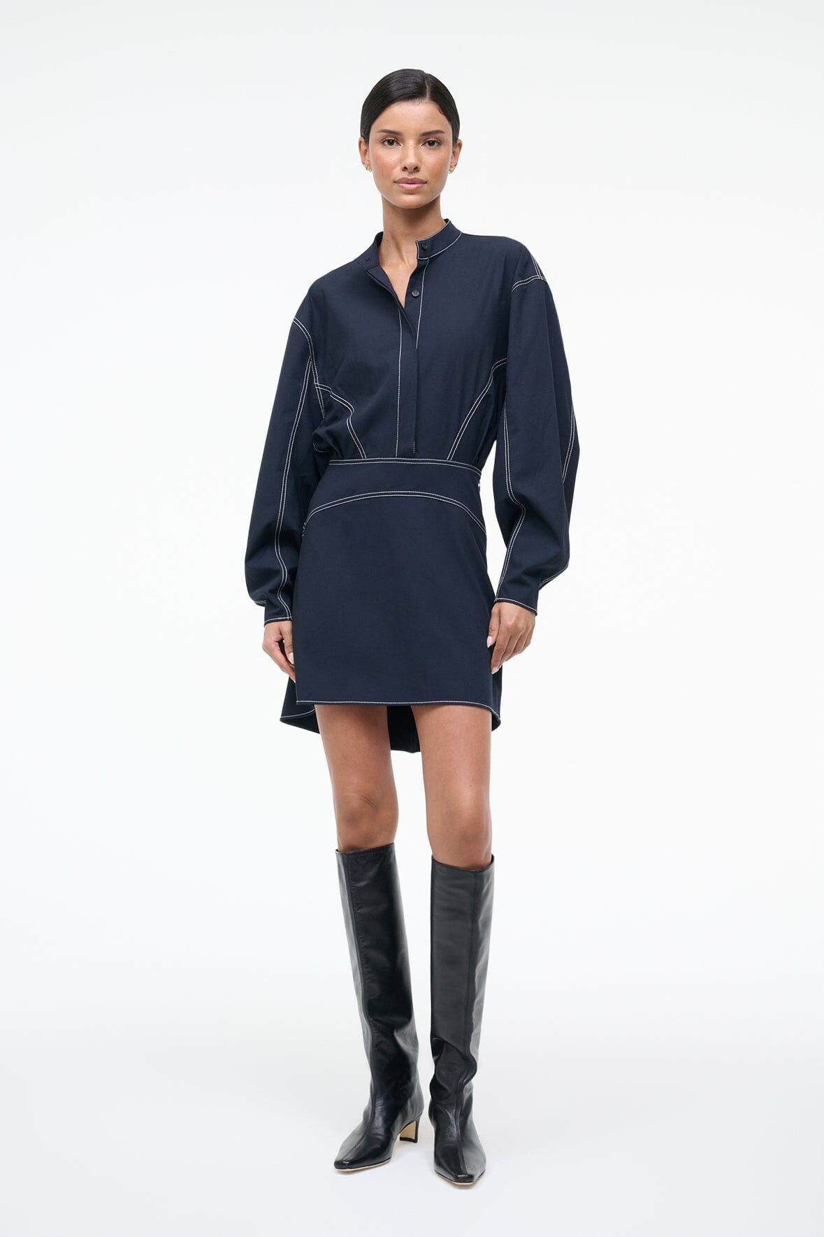 STAUD Sale Kiln Dress Navy