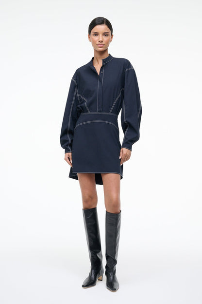 STAUD Sale Kiln Dress Navy