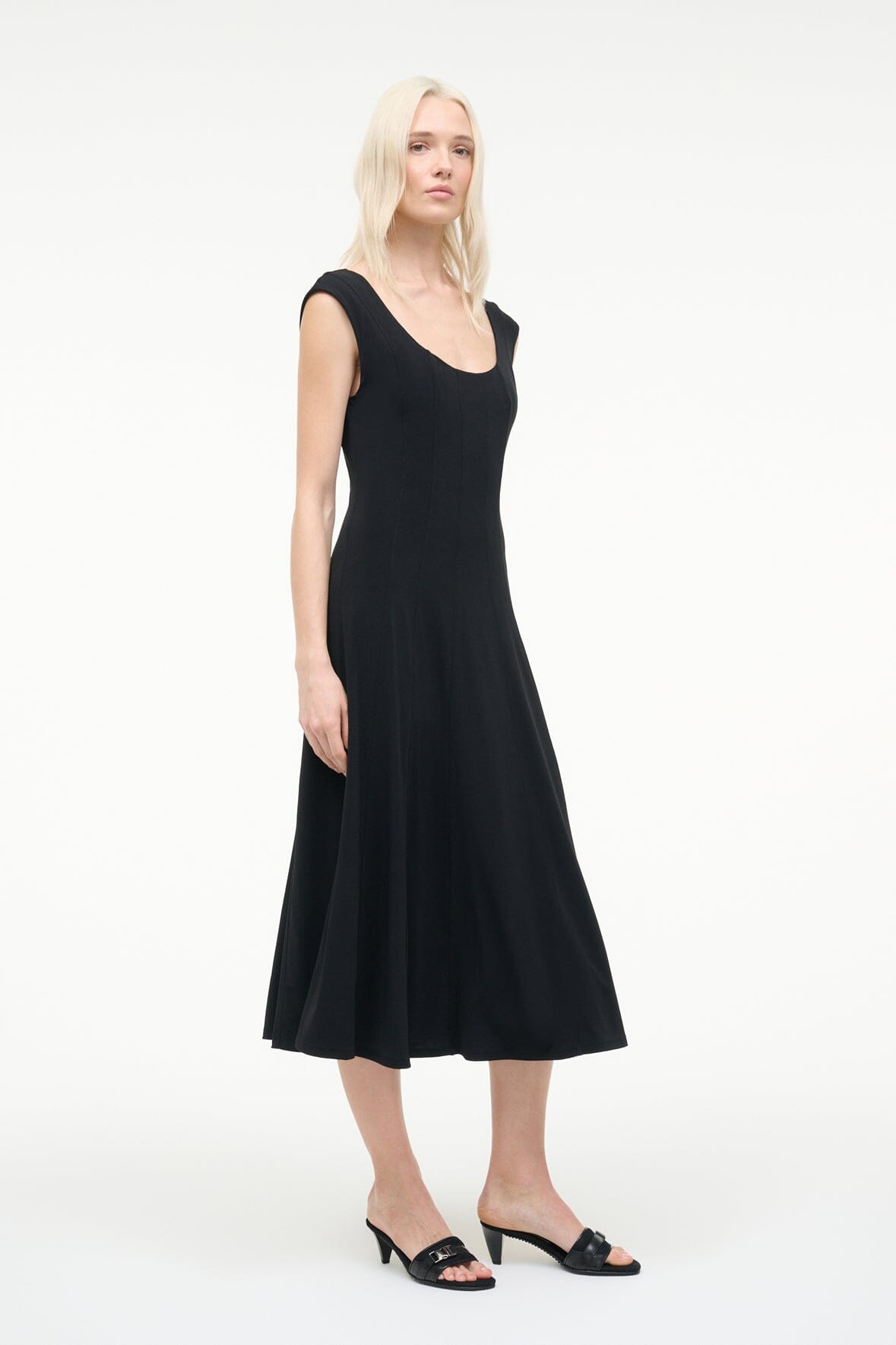 STAUD Sale Charlotte Jersey Dress Black