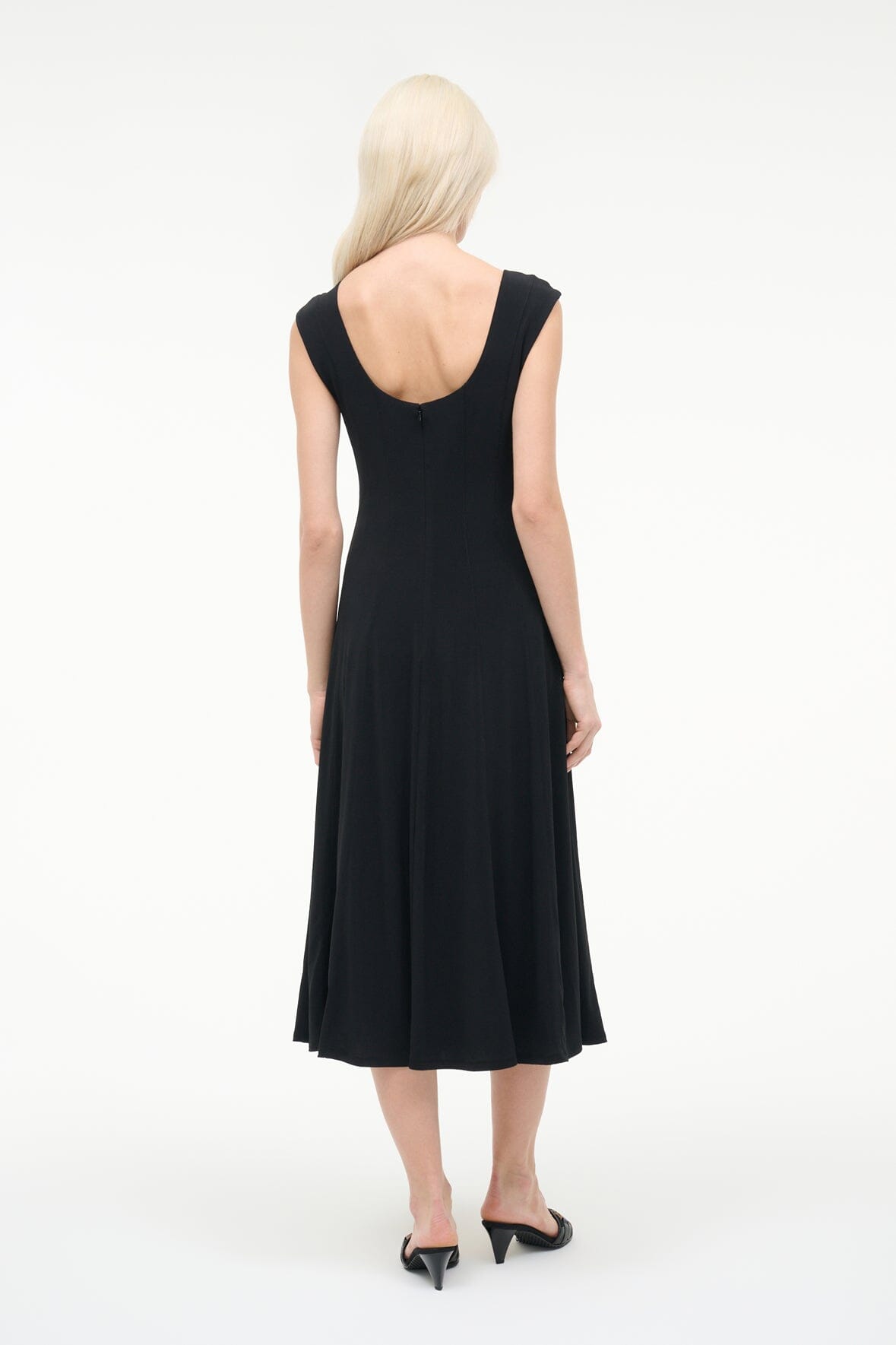 STAUD Sale Charlotte Jersey Dress Black