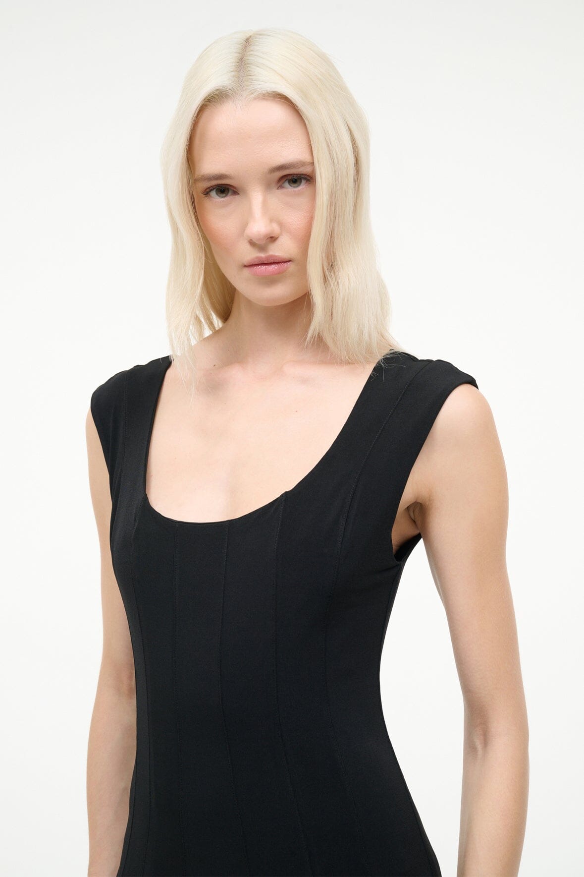 STAUD Sale Charlotte Jersey Dress Black