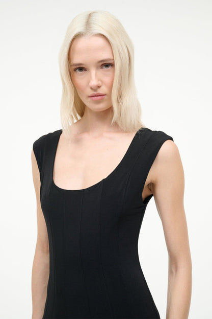 STAUD Sale Charlotte Jersey Dress Black